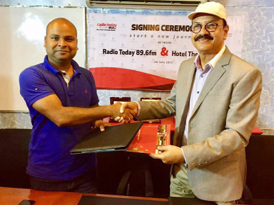 Mohiuddin Khan Khokon, Director Sales and Marketing of Hotel The Cox Today and Md Bulbul Hossain, Head of Sales and Marketing, Radio Today signed the agreement on behalf of the organizations recently.