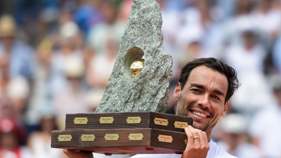Fabio Fognini's title victory in Gstaad is his first of the year.