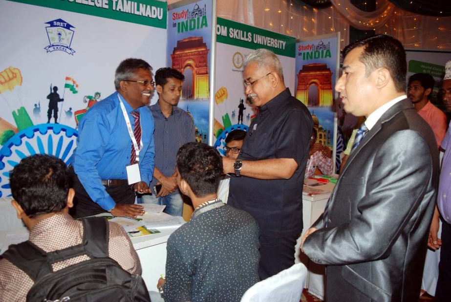 Shri Subaish Sinha, Second Secretary High Commissioner of India to Bangladesh inaugurated the 4th India Education Fair yesterday.