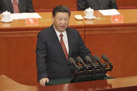 Chinese President Xi Jinping says his country will protect its sovereignty against any "people, organisation or political party"