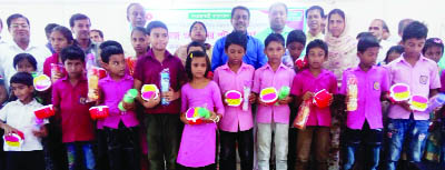 BETAGI (Barguna): Tiffin boxes and water pots were distributed among the students of Betagi Govt Primary School at Upazila Parishad Auditorium recently. Md Nuruzzaman, Acting DC, Barguna inaugurated the programme as Chief Guest.
