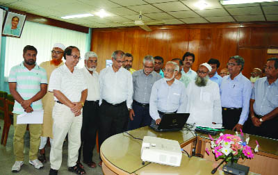 MYMENSINGH: Prof Dr Md Ali Akbar, VC, Bangladesh Agriculture University inaugurating online result publication as Chief Guest yesterday.