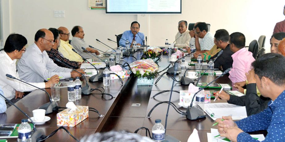 Founder and Chief patron of the Hamdard University Bangladesh Dr Hakim Md. Yousuf Harun Bhuiyan speaks at a discussion meeting on Herbal Research held on the University campus on Monday.