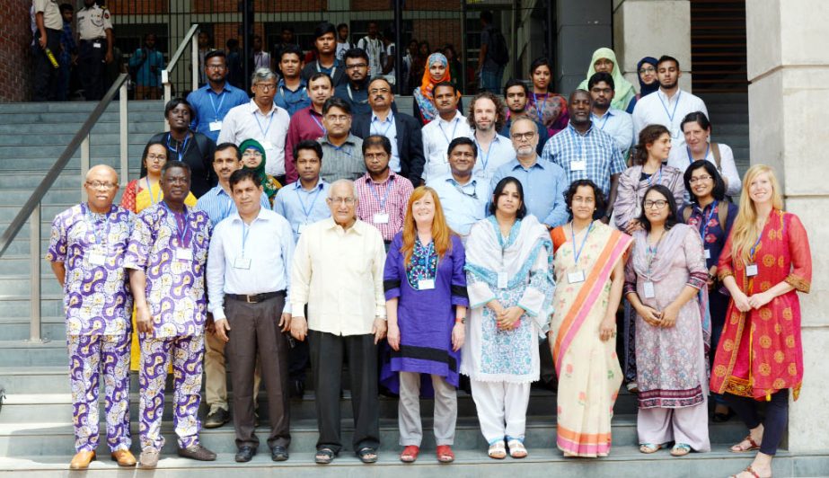 Prof Dr Jamilur Reza Choudhury, Vice Chancellor of University of Asia Pacific makes a presentation at a two-day long international workshop on "Transport and Mobility: Meeting the Needs of Working Women" held at the University recently.