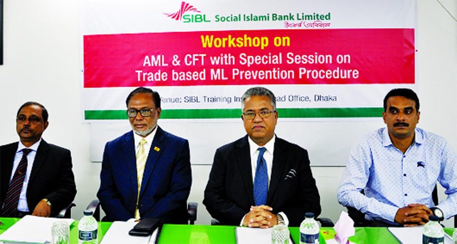 AMM Farhad, AMD of Social Islami Bank Limited, presiding over a workshop on "AML and CFT with special session on Trade Based Money Laundering Prevention Procedures" at the bank's Training Institute in the city recently. AKM Nurunnabi, Joint Director, B