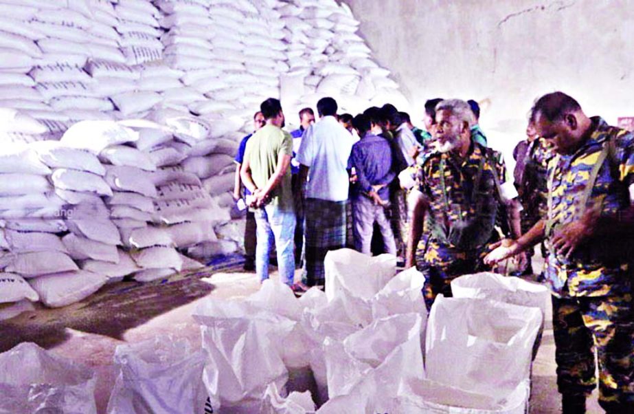 A mobile court on Wednesday raided some godowns in Majhirghat area in the Port city Chittagong for illegally hoarding rice.