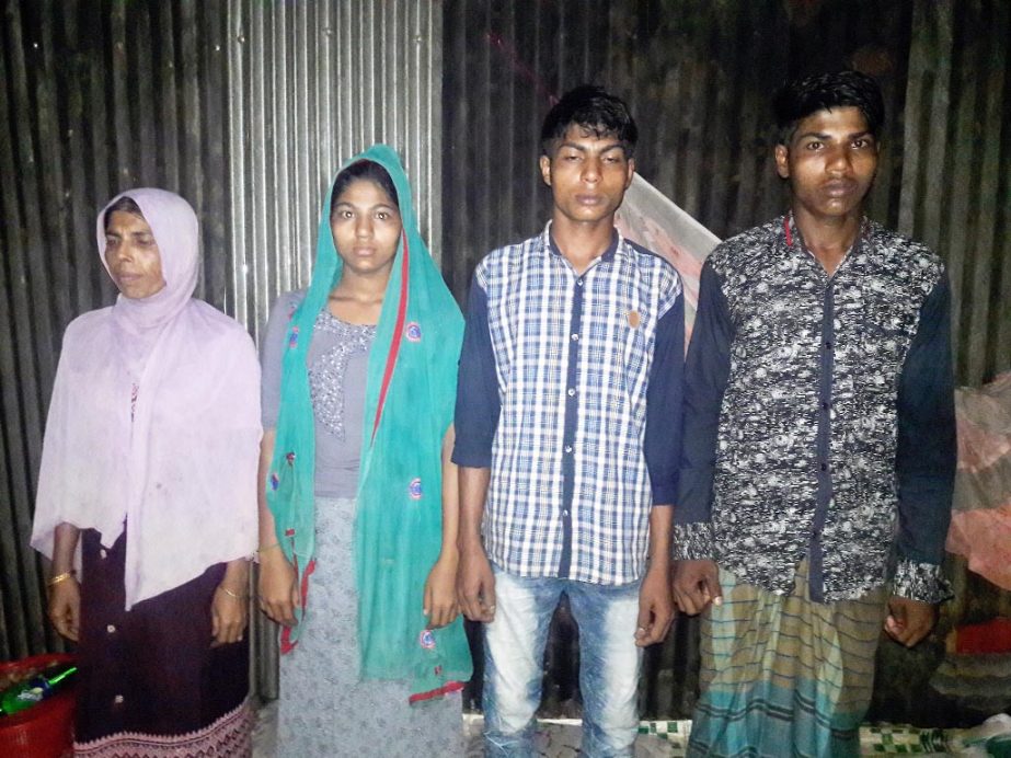 Satkania Thana police arrested four-members of a Rohingya family from Kewchiya area under Satkania upazila early on Saturday and they were sent back to camp in Cox's Bazar.