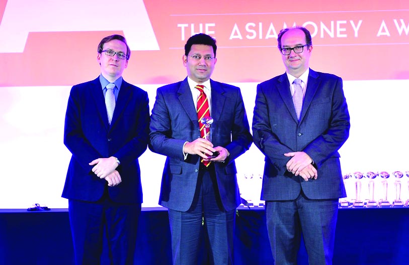 Hassan O. Rashid, Additional Managing Director of Eastern Bank Limited, with the Best Corporate and Investment Bank in Bangladesh 2017 trophy, awarded by Asiamoney at a gala ceremony held at the Ritz-Carlton, Beijing recently. EBL earlier this year won th