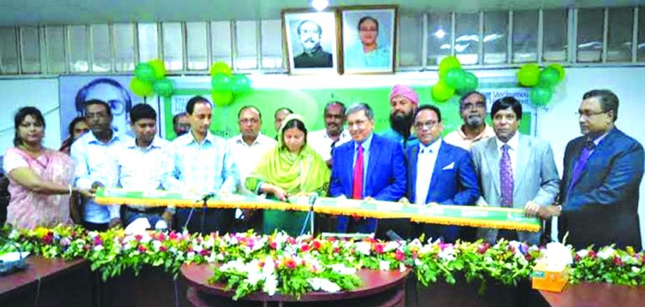 Md Jahangir Hossain, Deputy Commissioner (Current Charge) of Khulna inaugurating, "Digital Banking Points" of Modhumoti Bank Limited at Paikgacha, Dumuria, Phultala and Digholia Upazila at the DC office recently. Kazi Ahsan Khalil, Deputy Managing Direc