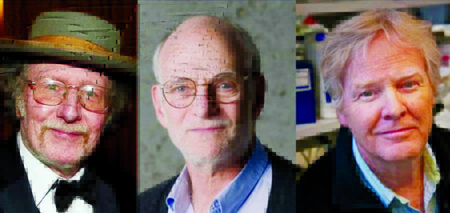 From left Jeffrey C. Hall, Michael Rosbash and Michael W. Young are the winners of the Nobel Prize in Physiology or Medicine 2017.