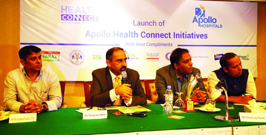 Dr. Anupam Sibal, Group Medical Director of Apollo Hospitals Group announced Health Connect Initiatives at a function at Apollo Hospitals in the city yesterday.