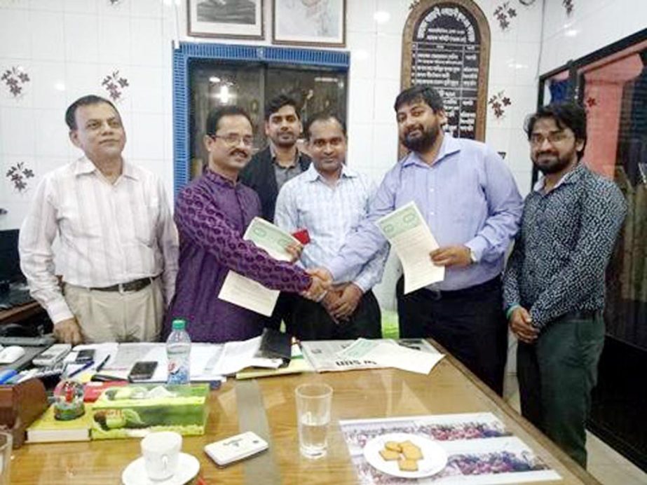 Ahmed Bawani Academy School and College in a formal ceremony signs a deal on Tuesday with Sure Cash - Progoti Systems Ltd and Rupali Bank Ltd to make the system of collecting tuition and other fees through hassle free mobile banking.