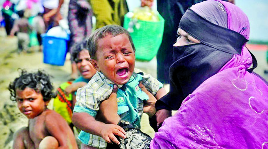 Several Rohingya children have been sufferings from various viral diseases like measles, Rubela and Hepatitis-C. This photo was taken from Balukhali Camp on Wednesday.