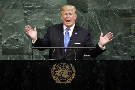 President Donald Trump addresses the 72nd Session of the United Nations General Assembly, at U.N. headquarters.