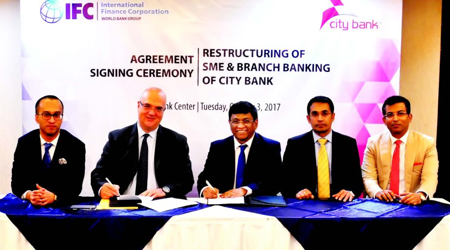 Sohail Hussain, Managing Director of City Bank Limited and Vittorio Di Bello, Regional Head of Asia and Pacific, International Finance Corporation (a member of the World Bank Group) to facilitate transformation across its SME and Retail Business functions