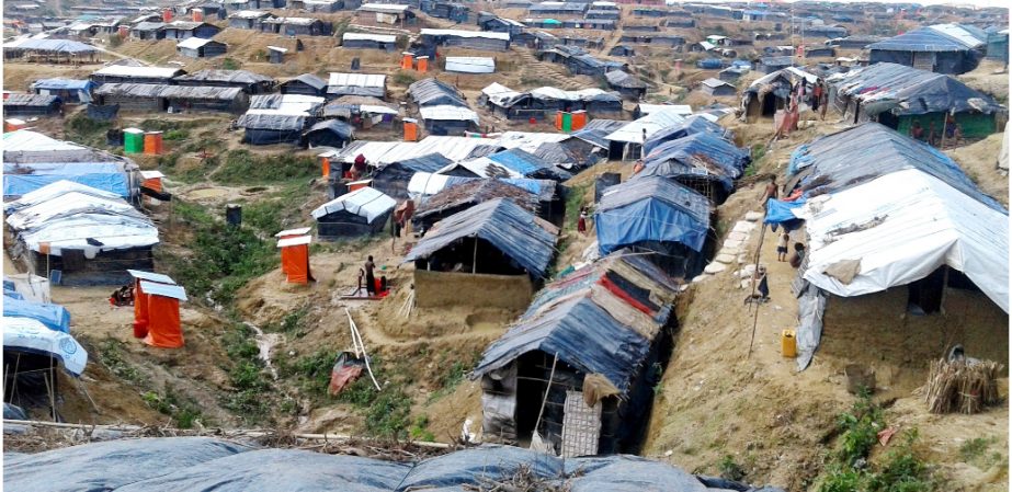 New shelters with sanitation and water supply facilities were established at Kutupalang Rohingyas Camp in Teknaf on Sunday.