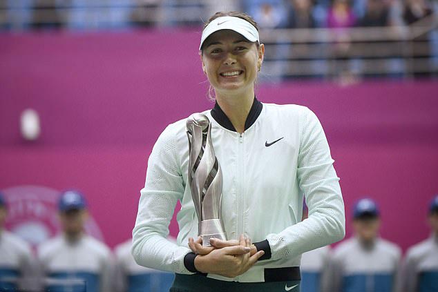 Maria Sharapova defeated Aryna Sabalenka in straight sets to win the Tianjin Open on Sunday.