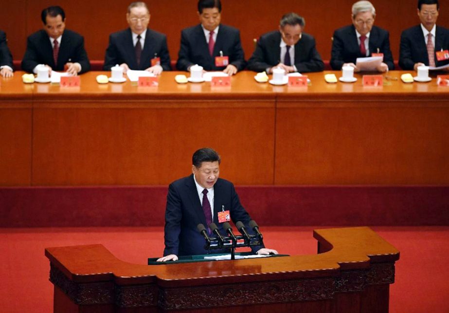 President Xi Jinping's opening speech was delivered to some 2,300 delegates assembled in the Great Hall of the People.