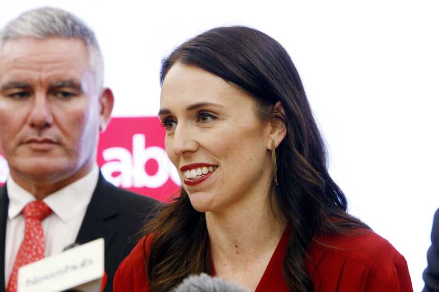 New Zealand Labour Party leader Jacinda Ardern addresses a press conference at Parliament in Wellington, New Zealand on Thursday.
