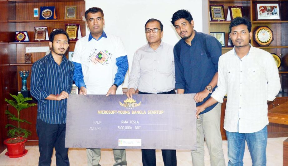 Three students of Chittagong University of Engineering and Technology (CUET) won Microsoft Young Bangla Award for inventing a device software for blind people recently.