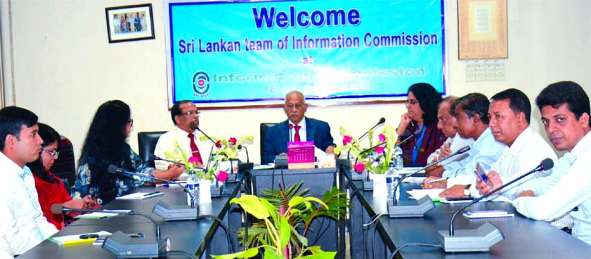 A team of Sri Lankan information Commission visited Information Commission of Bangladesh and exchanged views with the officials yesterday. The meeting was presided over by Dr Md Golam Rahman, Chief Information Commissioner of Bangladesh , Ms Kishali Pinto