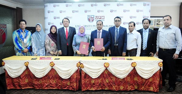 Chittagong Veterinary and Animal Science University (CVASU) and University Putra Malaysia signed an agreement for research and education between the two universities recently. Prof Dr Goutam Buddo Das of CVASU and Prof Datin Paduka Dr Aini Ideris signed