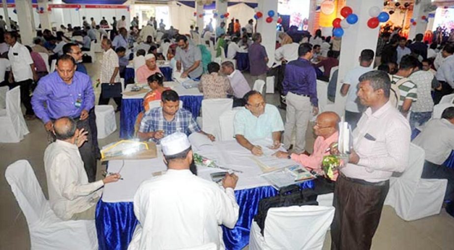 A view of Income Tax Fair in the Port City on Friday.