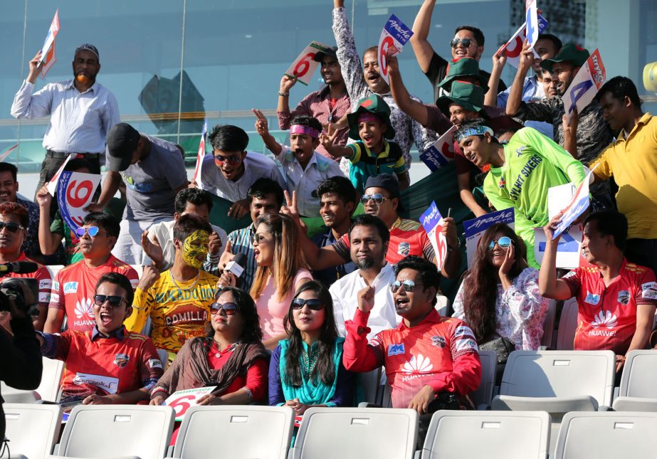 A good number of spectators came at the gallery of Sylhet International Cricket Stadium in Sylhet to watch the match of the AKS Bangladesh Premier League Twenty20 Cricket between Sylhet Sixers and Comilla Victorians on Sunday.