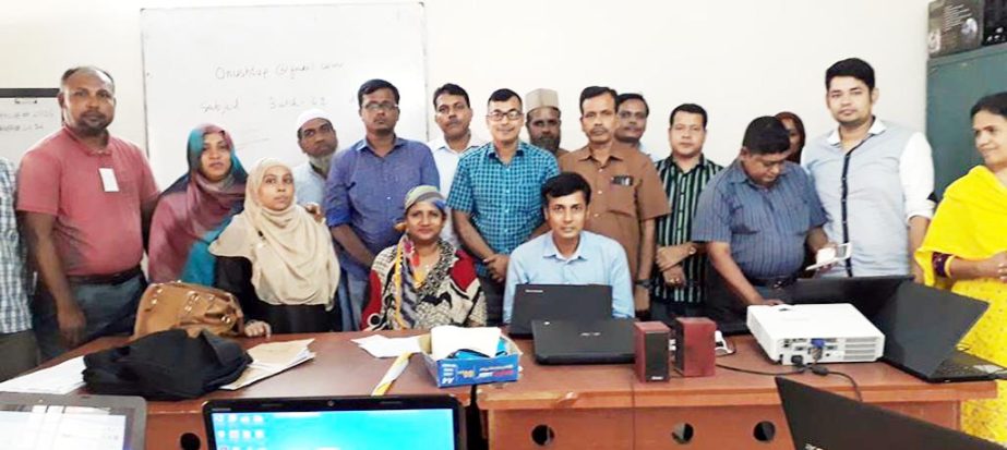 Participants in an ICT Training session under TQI-II inaugurated on Saturday at Dhaka Teachers' Training College in the city.