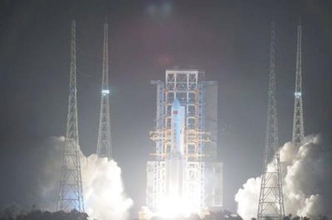 Satellite launch center in Wenchang in China