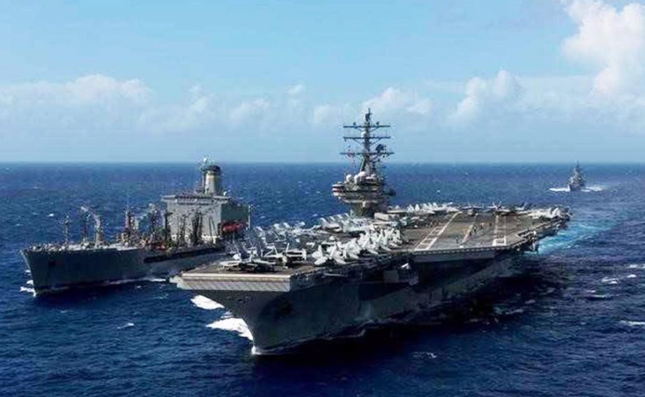 It's the first time USS Ronald Reagan and two other carriers have trained together in a decade