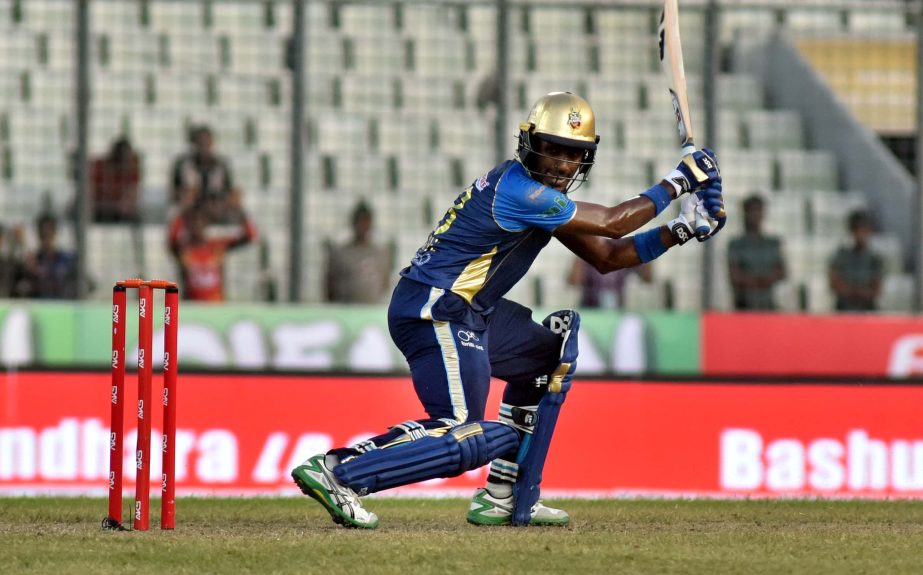 Jahurul Islam of Dhaka Dynamites in action during the match of the AKS Bangladesh Premier League (BPL) Twenty20 Cricket between Dhaka Dynamites and Khulna Titans at the Sher-e-Bangla National Cricket Stadium in Mirpur on Tuesday. Jahurul was adjudged the