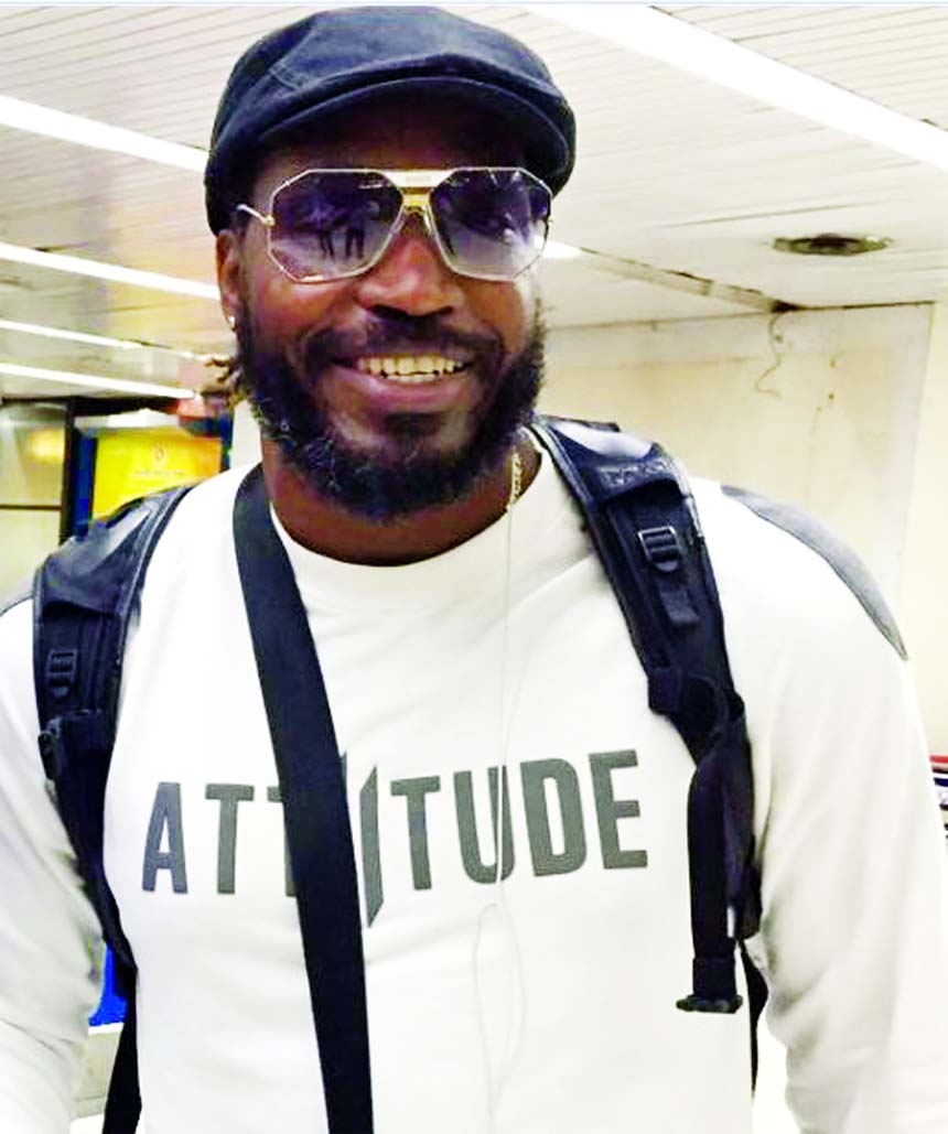 Chris Gayle arrived in the city on Thursday to play for Rangpur Riders in the ongoing AKS Bangladesh Premier League (BPL) Twenty20 Cricket.