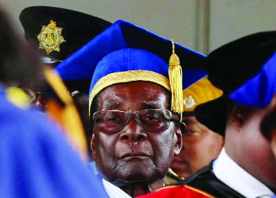 Zimbabwe President Robert Mugabe attends a University Graduation Ceremony in Harare, Zimbabwe.
