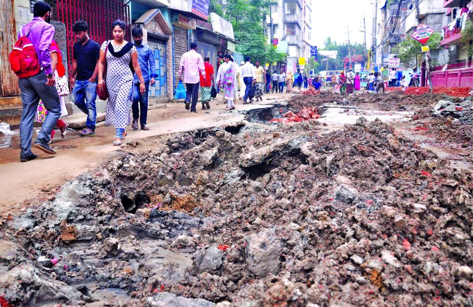 When the pain becomes never-ending! Unplanned and uncoordinated digging of roads in different city areas is going on for a long time making the dwellers' daily life miserable, causing sufferings to commuters every day. But nobody knows when it will end a