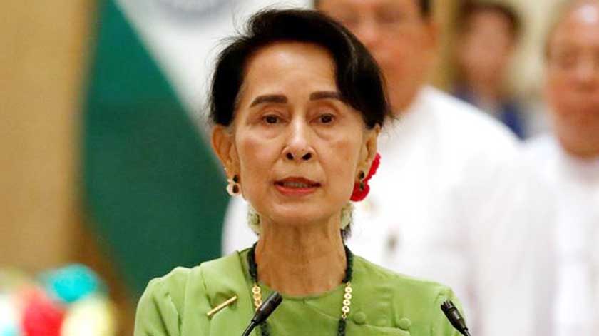 Myanmar's civilian leader, Aung San Suu Kyi, will soon visit Beijing, state media says on Monday.