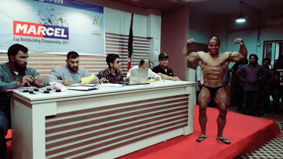 The weight taken of the participating bodybuilders of the 3rd Marcel Cup Bodybuilding Competition at the Gymnasium of National Sports Council on Tuesday.