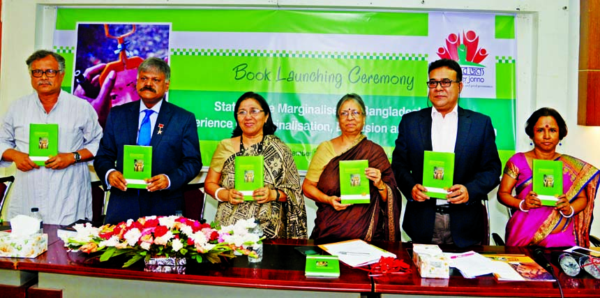 Former adviser to the caretaker government Adv Sultana Kamal among others seen at a publication ceremony of a book on state of the marginlised in Bangladesh 2016 : Experience of marginlisation, exclusion and human rights violation " at Jatiya Press Club