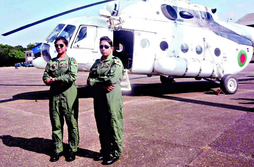 Two female military pilots Flight Lieutenant Nayma Haque and Flight LieutenantTamanna-E-Lutfi are joining The United Nations Peace Keeping Mission in Congo for the first time in Bangladesh.