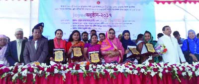 GAZIPUR: The crest-giving ceremony of best Joyeetas and cheques distribution programme among the voluntary organisations was held marking the International Day for the Elimination of Violence Against Women at Rajbari field organised by District Admi