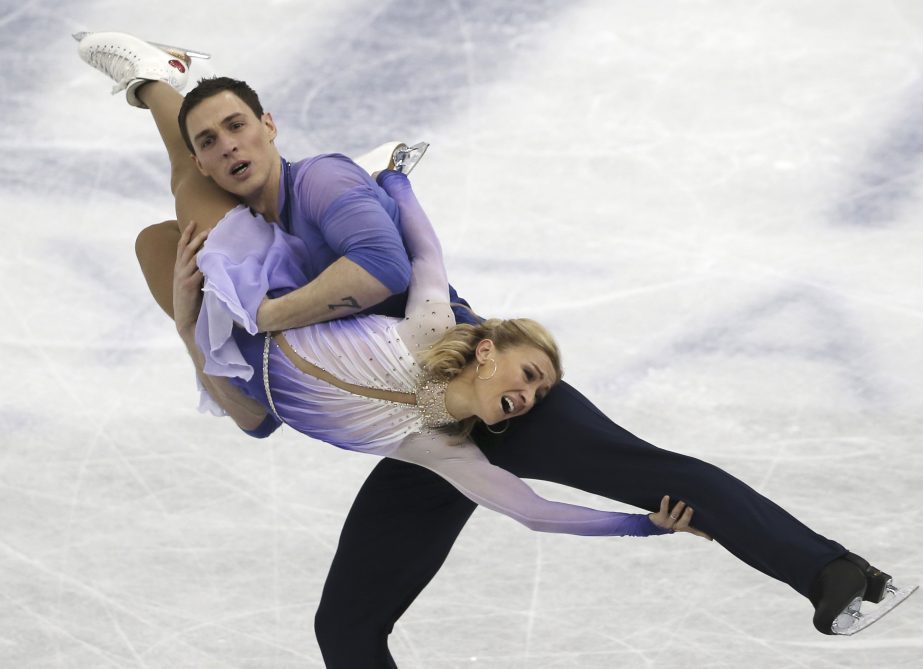 Aliona Savchenko and Bruno Massot of Germany perform during a Pairs Free Skating of the ISU Grand Prix of Figure Skating Final in Nagoya central Japan on Saturday.