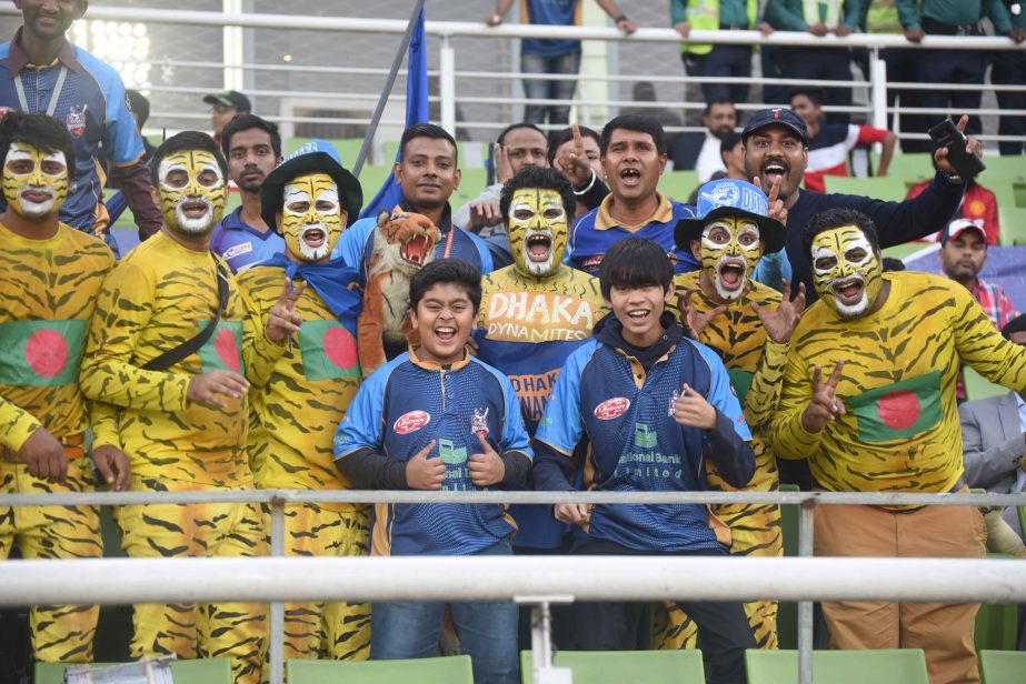 A good number of spectators arrived at the Sher-e-Bangla National Cricket Stadium to watch the final match of the AKS Bangladesh Premier League (BPL) Twenty20 Cricket between Rangpur Riders and Dhaka Dynamites at the Sher-e-Bangla National Cricket Stadium