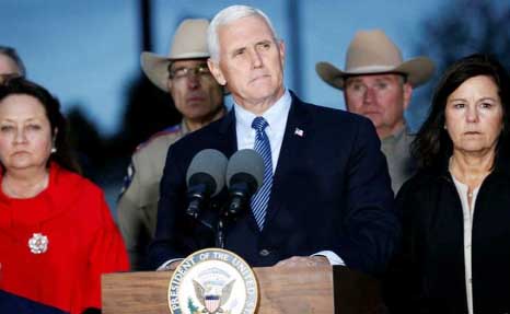 Mike Pence is scheduled to depart from Washington for the Middle East trip on Tuesday.