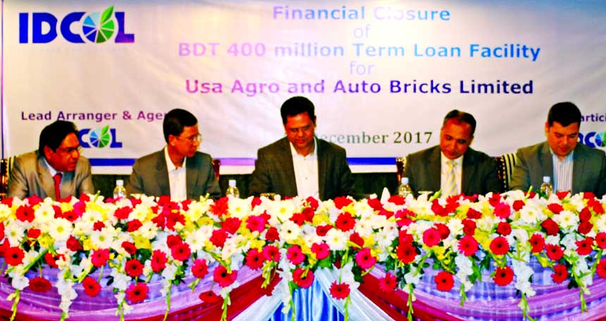 S.M. Monirul Islam, Deputy CEO of Infrastructure Development Company Limited (IDCOL), SM Formanul Islam, CEO of Bangladesh Infrastructure Finance Fund Limited (BIFFL) and Ayub Ali Khan, Managing Director of USA Agro and Auto Bricks Limited (UAABL), signin