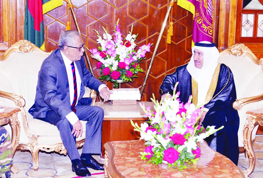 Outgoing UAE Envoy to Bangladesh Dr.Saeed Bin Hajar Al Shehi called on President Abdul Hamid at Bangabhaban on Thursday.