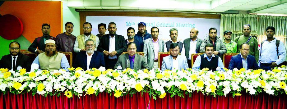 Capt. (Retd.) Abdus Sabur Khan, Chairman of Global Heavy Chemicals Limited, presiding over its 16th AGM at city's IDEB auditorium on Thursday. Huge number of Shareholders along with directors of the board and employee of the company were present.