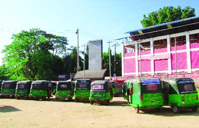 SYLHET: Illegal CNG Station has been built beside Muktijuddah Memorial at Dhilagorh point in Sylhet town. This picture was taken on Sunday.