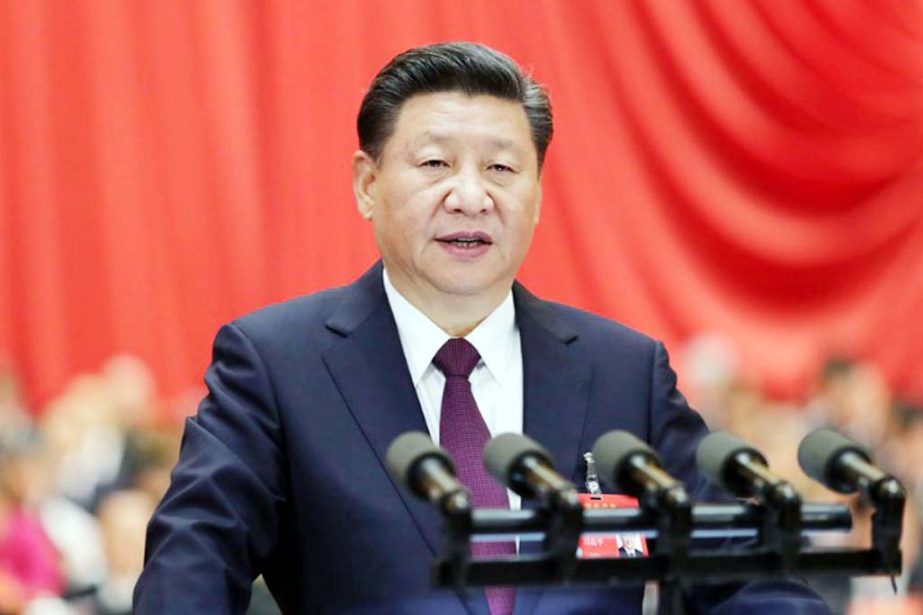 Chinese President Xi Jinping, also general secretary of the Communist Party of China (CPC) Central Committee, makes remarks at a meeting with members of the Political Bureau of the CPC Central Committee held on Monday and Tuesday.