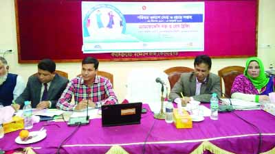 KISHOREGANJ: Abu Taha Md Anamur Rahman, Deputy Director, District Family Planning Department speaking at an advocacy meeting on family planning service and publicity at Collectorate Conference Room yesterday.