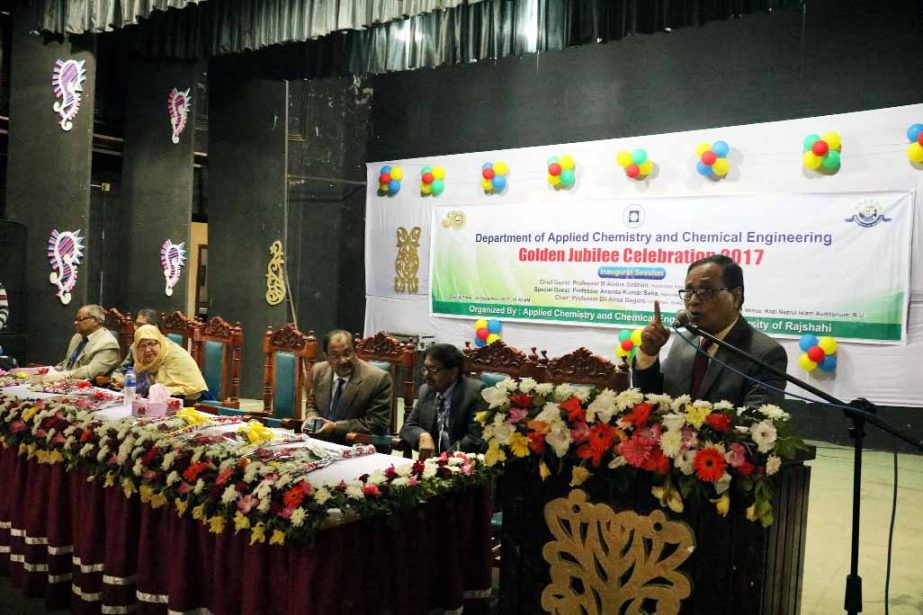 A view of the golden jubilee of Applied Chemistry and Chemical Engineering of Rajshahi University was observed on the campus on Sunday.